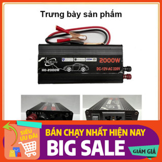  Kích điện 12v 220v sin chuẩn 2000w,bộ chuyển đổi điện 12v sang 220v,chuyển nguồn 12v ra 220v 2000w,inverter 12v to 220v 