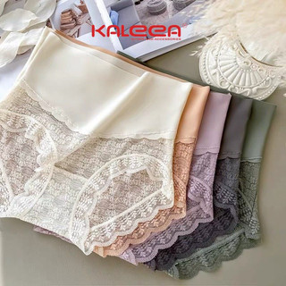 Set 5 Quần Lót Su Lụa Kết Hợp Ren Cao Cấp, Cạp Cao, Gen Bụng - Kaleea