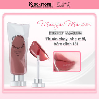 Son thuần chay Muzigae Mansion Objet Water, son môi Hàn Quốc, dưỡng ẩm, lên màu chuẩn, 6g