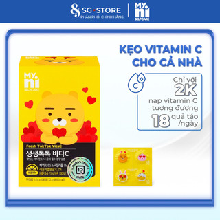 Kẹo vitamin C Hàn Quốc Myni Fresh TokTok VitaC vị chanh hộp 172.8g (108 viên) cho trẻ em & người lớn