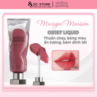 Son kem lì thuần chay Muzigae Mansion Objet Liquid, son môi Hàn Quốc, chống trôi, lên màu chuẩn, 6g