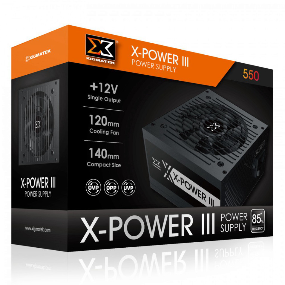 Nguồn máy tính XIGMATEK X-POWER III 550 - Sản phẩm lý tưởng cho hệ thống GAME-NET