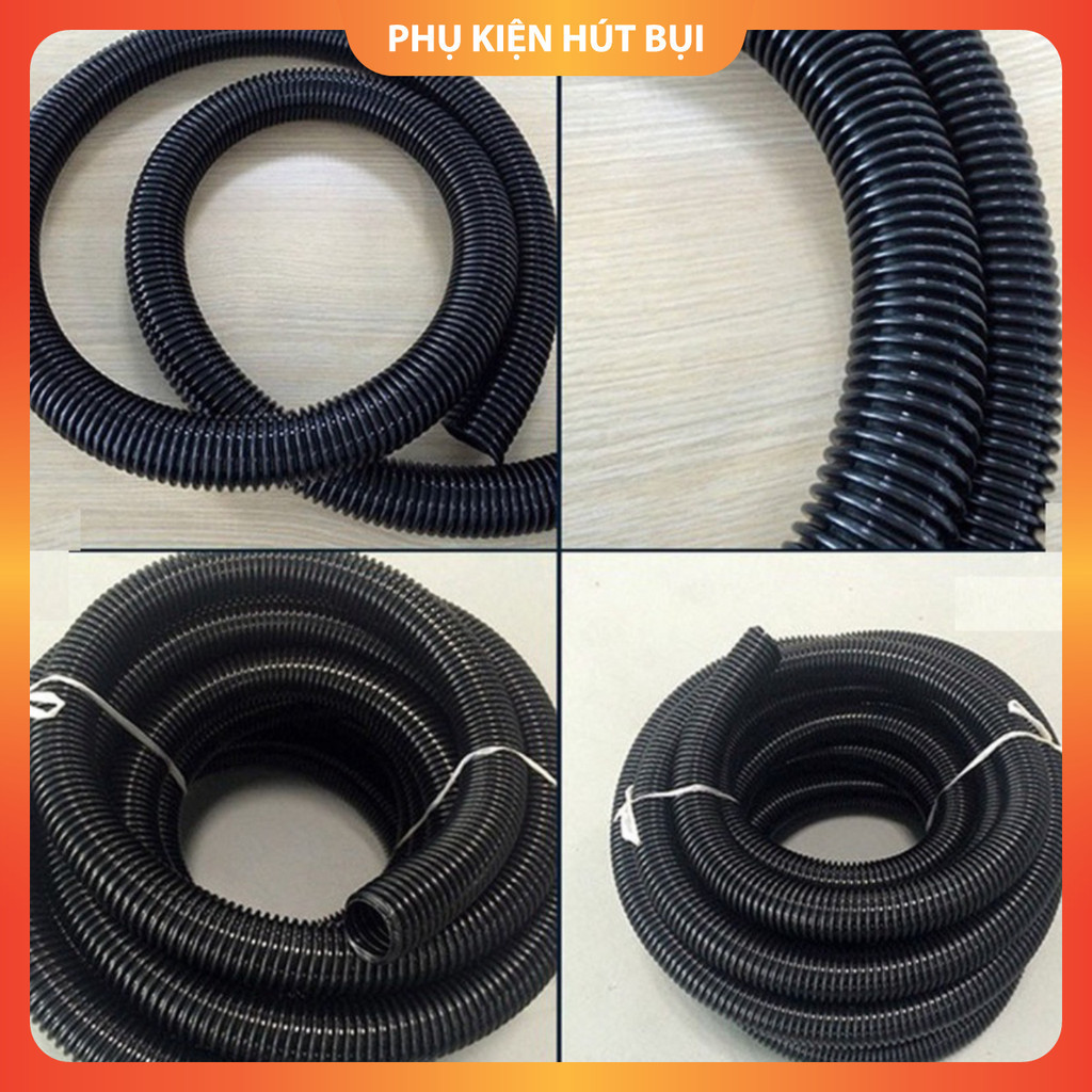 Ống hút bụi EVA đủ các đường kính 32 35 40 50 co kéo, vặn xoắn thoải mái, ống gân nhựa máy hút bụi