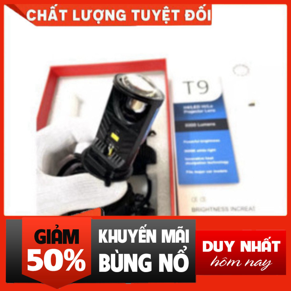 Pha đèn LED chiếu sáng Bi Cầu Mini T9 Bản thời thượng 2023 Chân H4