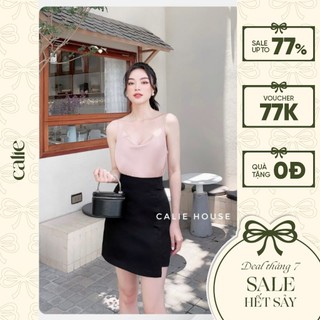 Áo lụa 2 dây cổ đổ sang chảnh thời trang nữ Calie House R99