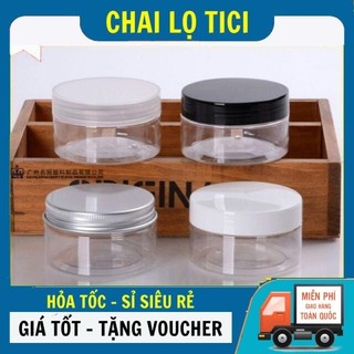 Hũ Hộp 100gram Nhựa Pet Trong_Hũ Hộp Chiết Mỹ Phẩm_ Chai Lọ Mỹ Phẩm