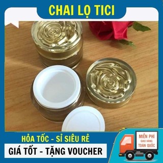 Hũ Hộp Chiết Mỹ Phẩm Nắp Hoa Hồng 5g/10g Chiết Mỹ Phẩm