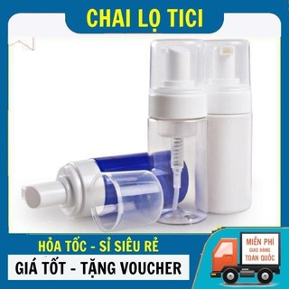 [COMBO 3 CÁI] Chai Lọ Xịt Tạo Bọt Đầu Nhấn Giọt 30ml,50ml,100ml,150ml,200ml Đựng Sữa Rửa Mặt, Chiết Mỹ Phẩm
