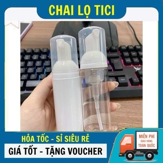 [COMBO 3 CÁI] Chai Lọ Xịt Tạo Bọt Đầu Nhấn Giọt 30ml,50ml,100ml,150ml,200ml Đựng Sữa Rửa Mặt, Chiết Mỹ Phẩm