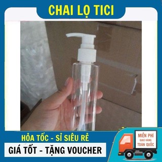 Chai lọ vòi nhấn sữa tắm 150ml,200ml,250ml chiết mỹ phẩm