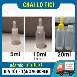 [100c] Chai Lọ Nhỏ Mắt 5ml/10ml/20ml (Có Nút), Ống Hút Mụn, Hút Máu Bầm