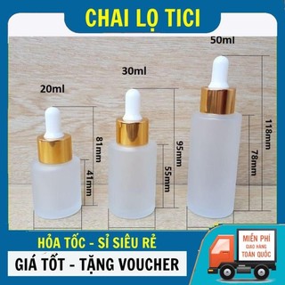 Lọ chiết serum ✵ lọ chiết tinh dầu thủy tinh mờ vai ngang đựng serum , phụ kiện du lịch
