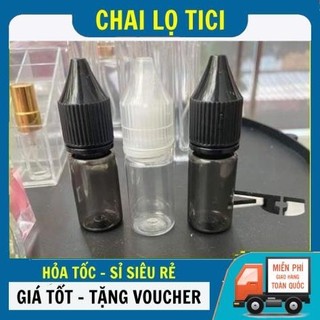 Chai lọ nhựa ✵ chai lọ mực xăm 10ml, chai lọ nhựa chiết mực phun xăm