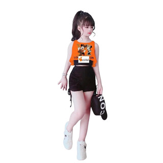 (Set 3 món) Đồ Bộ cho bé gái 8-16kg, kiểu sport body ôm, thời trang, sành điệu in Mickey (220595)