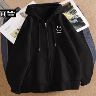 [ Rẻ Vô Địch ] Áo Khoắc Nỉ Form Rộng Tay Bồng Nam Nữ In Hình Mặt Cười AHHHH