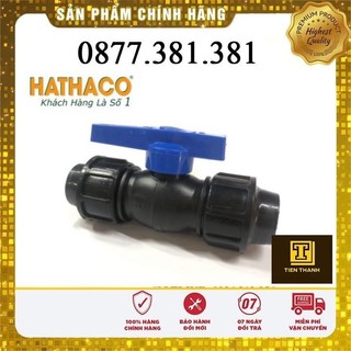 Van nước pp 2 đầu rắc co hathaco dùng cho ống hdpe