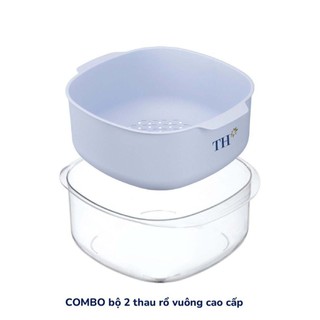 Bộ thau rổ vuông cao cấp