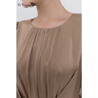 Đầm lụa lệch tà dáng maxi IVY moda MS 48M8002