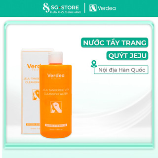 Nước tẩy trang dưỡng ẩm Verdea Jeju Tangerine Vita, nội địa Hàn, làm dịu, kiểm soát dầu, dưỡng ẩm