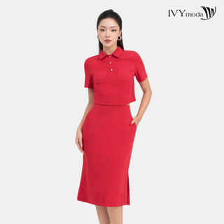 Áo sơ mi lụa Petal nữ IVY moda MS 16M8811