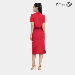 Áo sơ mi lụa Petal nữ IVY moda MS 16M8811