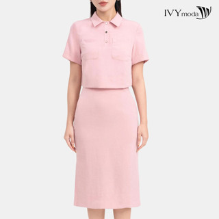 Áo sơ mi lụa Petal nữ IVY moda MS 16M8811