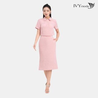 Áo sơ mi lụa Petal nữ IVY moda MS 16M8811