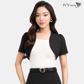 Áo thun mỏng khoác ngoài dáng croptop ivy moda ms 61t0233