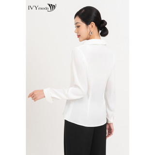 Áo sơ mi lụa Basic nữ IVY moda MS 17M8605
