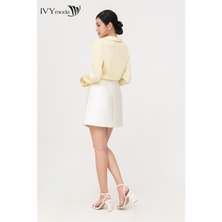 Áo sơ mi lụa Basic nữ IVY moda MS 17M8605