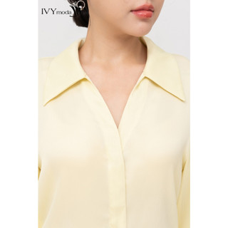Áo sơ mi lụa Basic nữ IVY moda MS 17M8605