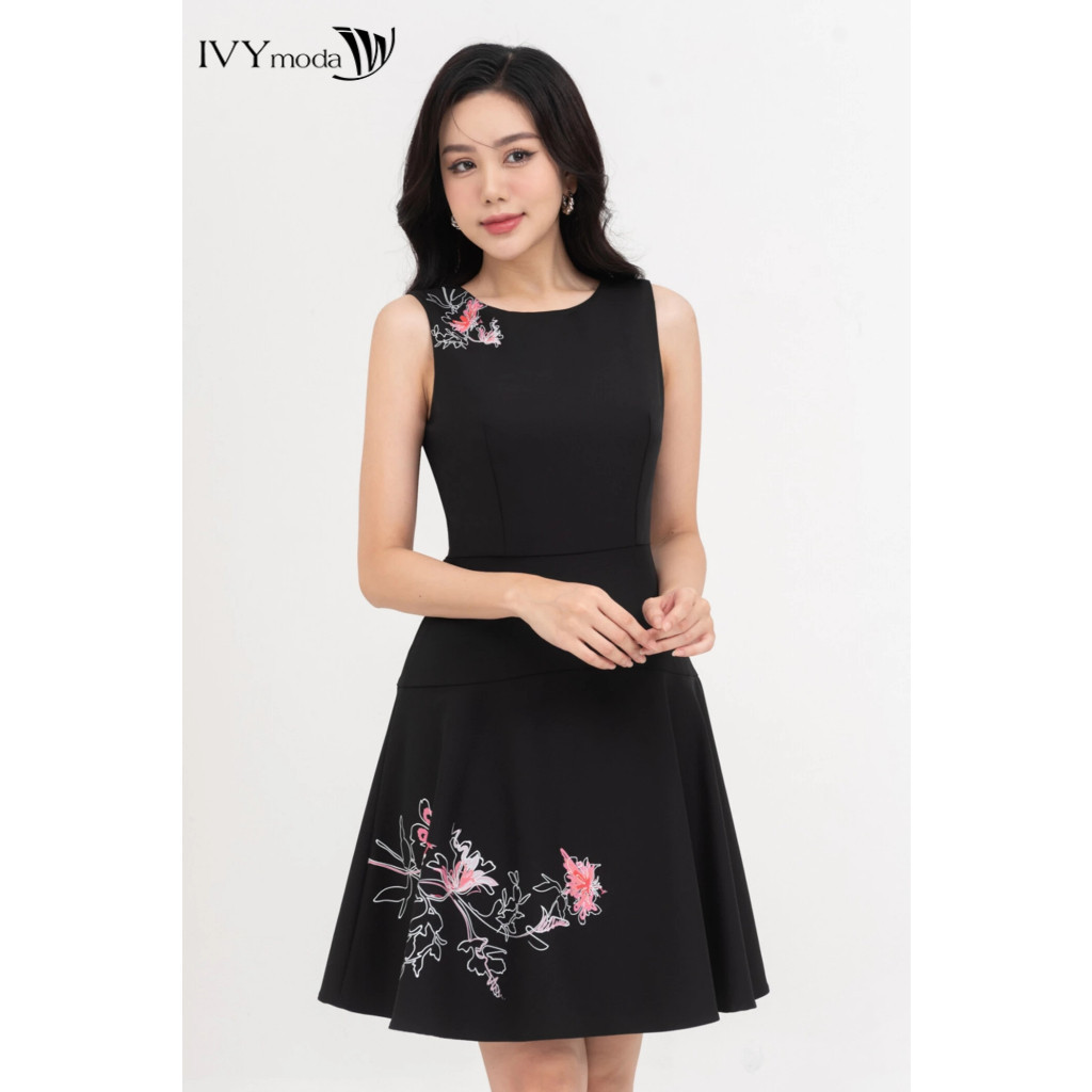Isabella Dress - Đầm xòe dệt burn out nữ IVY moda MS 41M8700 | BigBuy360 - bigbuy360.vn