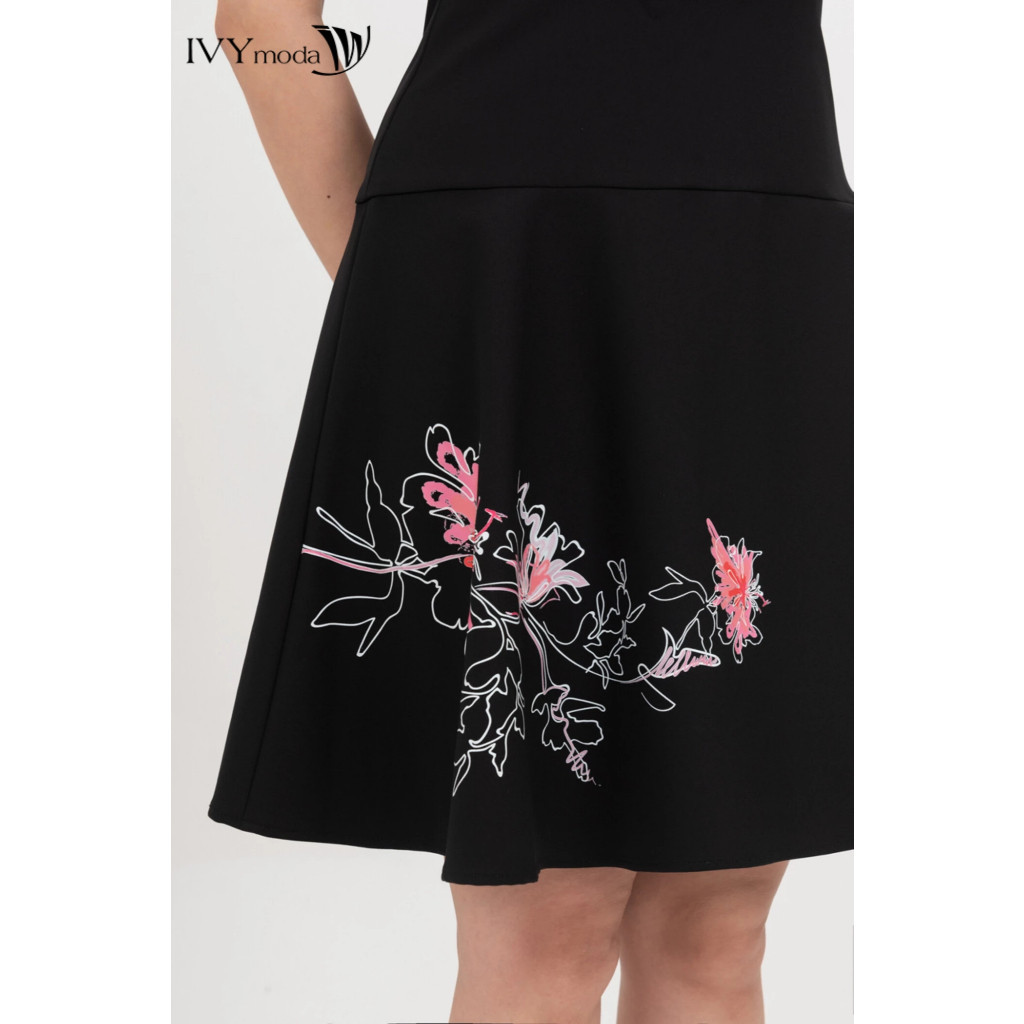 Isabella Dress - Đầm xòe dệt burn out nữ IVY moda MS 41M8700 | BigBuy360 - bigbuy360.vn