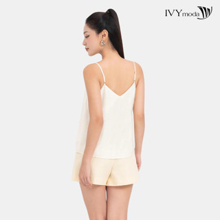 Áo lụa 2 dây cổ vuông nữ IVY moda MS 12B9875