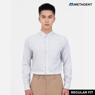 Áo sơ mi nam họa tiết kẻ dáng regular metagent ms 17e3986