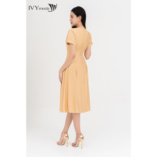 Light Spring Midi Dress - Đầm lụa cổ kiểu nữ IVY moda MS 48M8705