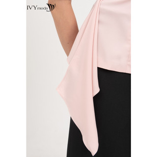Áo Sơ Mi Cổ V Chiết Eo nữ IVY moda MS 17B9574