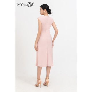 Đầm ôm xếp hoa eo nữ IVY moda MS 41M8424