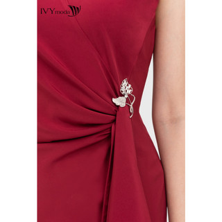 Đầm ôm xếp hoa eo nữ IVY moda MS 41M8424