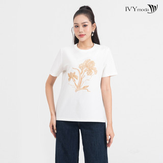 Áo thun nữ in hoa ivy moda ms 57m8607