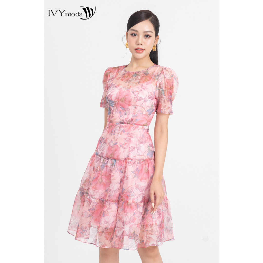 Đầm voan hoa dáng xòe nữ IVY moda MS 48M8652 | BigBuy360 - bigbuy360.vn