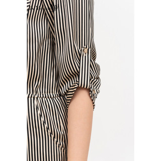 Đầm sơ mi kẻ nữ IVY moda MS 48B9678