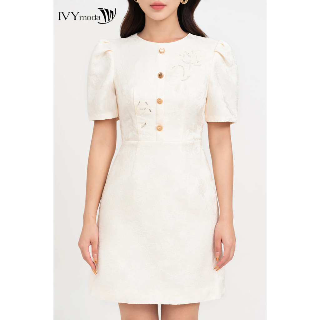 Isla Dress - Đầm xòe vân hoa nữ IVY moda MS 48M8760 | BigBuy360 - bigbuy360.vn