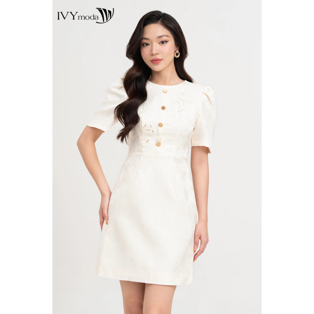 Isla Dress - Đầm xòe vân hoa nữ IVY moda MS 48M8760 | BigBuy360 - bigbuy360.vn