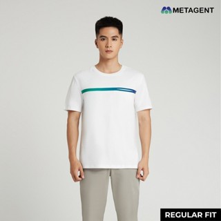 Áo thun nam in sọc ngang dáng Regular Metagent MS 57E3541