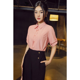 Áo sơ mi tay lỡ nữ ivy moda ms 17m8706