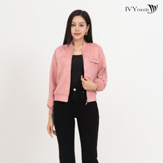 Áo khoác dạ Bomber nữ IVY moda MS 70M8217