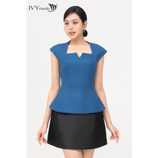 Áo twill cổ kiểu nữ ivy moda ms 16b9590