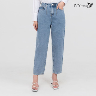 Quần baggy jeans cạp liền nữ ivy moda ms 25m7853
