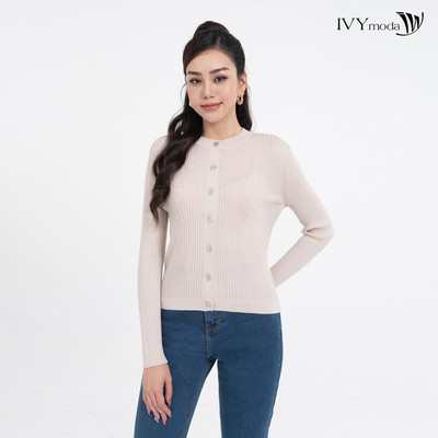 Áo khoác len lông cừu mỏng IVY moda MS 77M7809